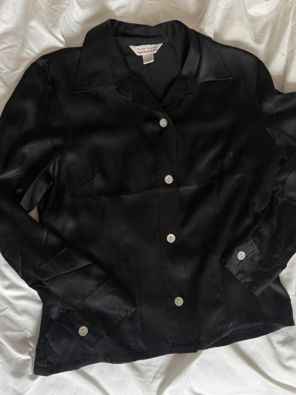 express black silk button up